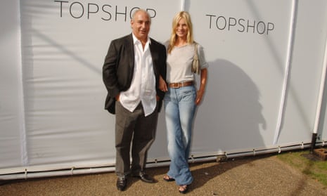 Kate Moss with Philip Green ahead of a Topshop launch.