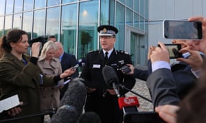 Greater Manchester police chief constable Ian Hopkins speaks to the media in Manchester, where he said that the death toll from the bomb attack has risen to 22 with 59 injured