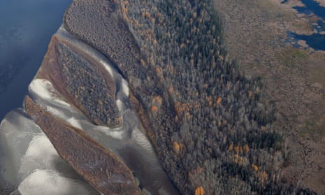Contested territory … aerial View of the boreal forests in Canada.