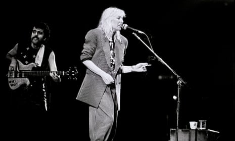 ‘Mitchell refashioned her artistic compass towards the future’ … the singer performing at Wembley Arena in 1983.