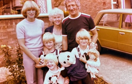 Cain (next to his mum) with his grandparents and his brother and sister in Bolton in the early 80s.