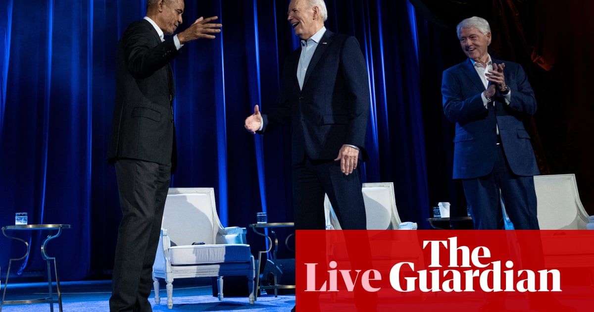 Joe Biden needled Trump and raised $26m at New York fundraiser as protesters gathered outside – live