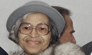The civil rights campaigner Rosa Parks.