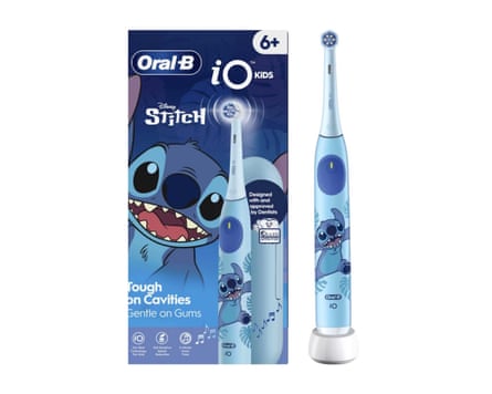 Oral-B iO Kids Disney Stitch Electric Toothbrush, 1 Toothbrush Head, 1 Travel Case