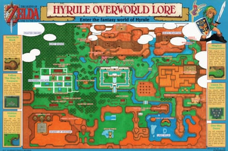 La carte d'affiche fournie avec le jeu de 1992 The Legend of Zelda: A Link to the Past.