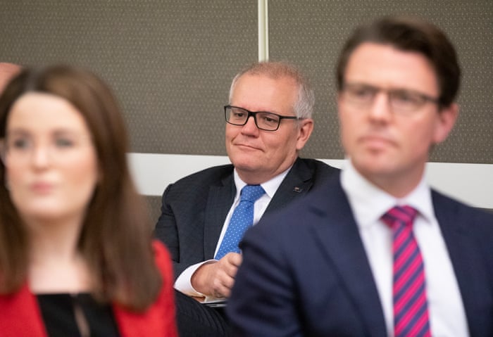 Scott Morrison no salão de festas