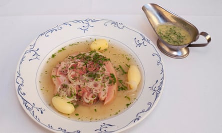 ‘There’s surely always a place for some wet-lipped fandom’: tête de veau at Bouchon Racine.