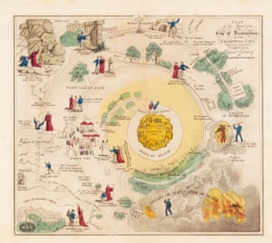 A plan of the road from the City of Destruction to the Celestial City from an 1850 edition of John Bunyan’s The Pilgrim’s Progress.