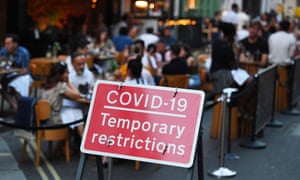 Diners in Frith Street, Soho, during August’s Eat Out to Help Out scheme.