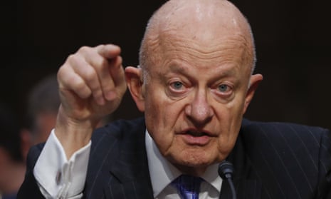 James Clapper testifies on Capitol Hill, during the Senate judiciary subcommittee hearing on Russian interference in the 2016 election. 