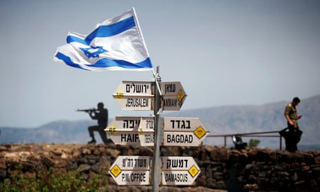 An Israeli soldier on Mount Bental, an observation post in the Israeli-occupied Golan Heights.