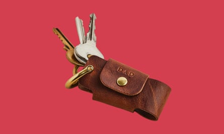 Personalised leather key case