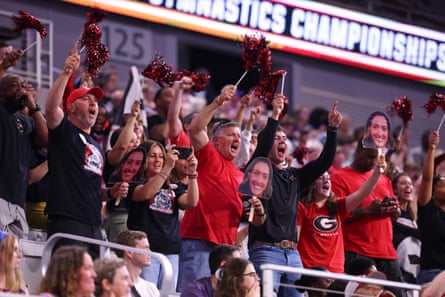 Georgia fans look on during last spring’s NCAA championships in Fort Worth, Texas.