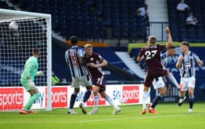 Castagne heads home the opener for Leicester.