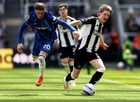 Chelsea’s Cole Palmer successful enactment with Newcastle United’s Anthony Gordon