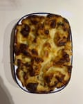 Amy Thielen favours an egg custard, and includes layers of sliced, cooked eggs.