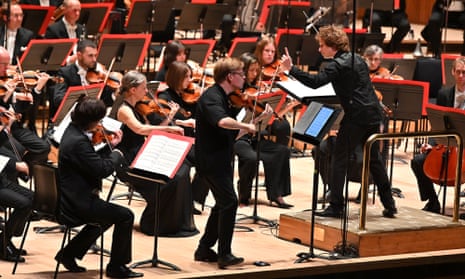 The Philharmonia Orchestra conducted by Santtu-Matias Rouvali with solo violinist Pekka Kuusisto at the Royal Festival Hall.