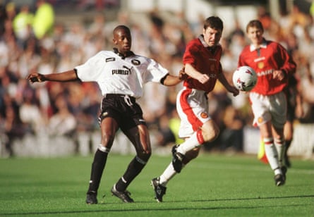 Paulo Wanchope turns it on against Manchester United.