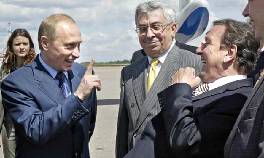 Vladimir Putin and Gerhard Schröder, then German chancellor, in Moscow in 2004.