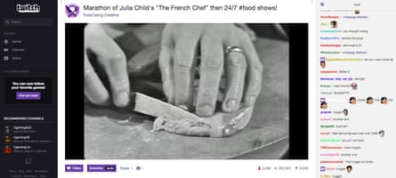 Julia Child’s The French Chef has a bustling Twitch chat-room.
