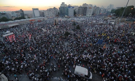 Protesters in Istanbul in 2013.