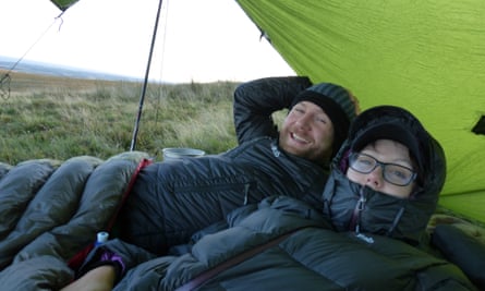 Sarah Mitchell camping in Dartmoor.