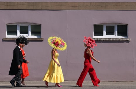 Racegoers making their way to Royal Ascot.