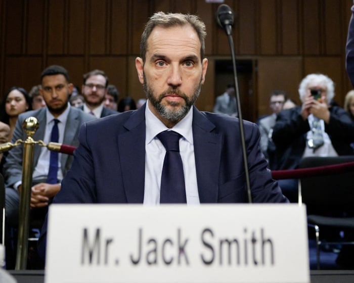 Former special prosecutor Jack Smith faces questions at Capitol Hill hearing – US politics live