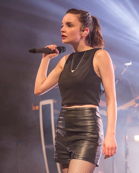 Lauren Mayberry of Chvrches onstage.