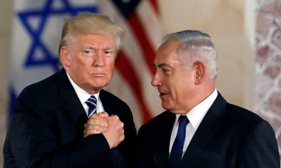 ‘Gutter politics’: Benjamin Netanyahu and Donald Trump at the Israel Museum, Jerusalem, May 2017