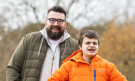 Kevin Chapman, who has begun the process of assessment, with his stepson Andy, who is autistic.