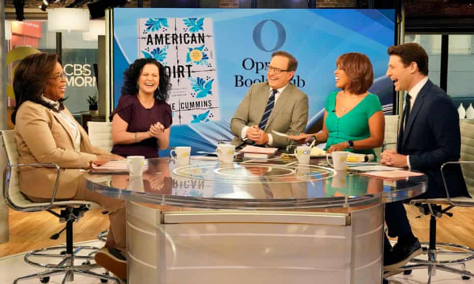 Author Jeanine Cummins (second left) with Oprah Winfrey and hosts of CBS This Morning, January 2020
