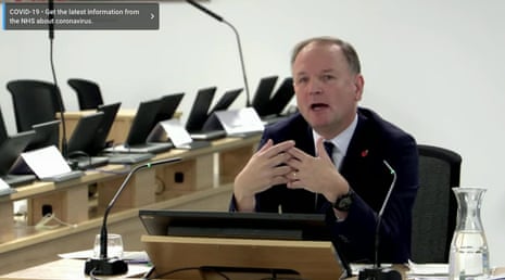 Simon Stevens giving evidence to Covid inquiry