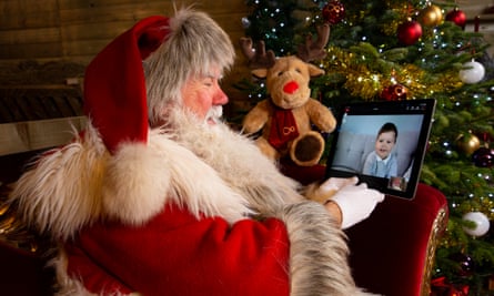 Ho Ho Hum Santa To Take Video Calls As Lockdown Keeps Grottos Closed Christmas The Guardian