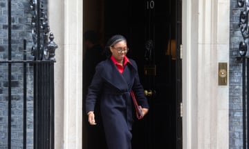 Kemi Badenoch leaving No 10 Downing Street on 16 April