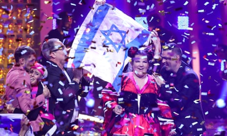 Singer Netta Barzilai representing Israel, wins the 2018 Eurovision song contest in Lisbon, meaning next year’s contest will be held in Israel.