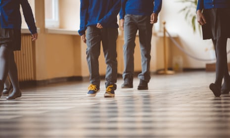School pupils in a corridor