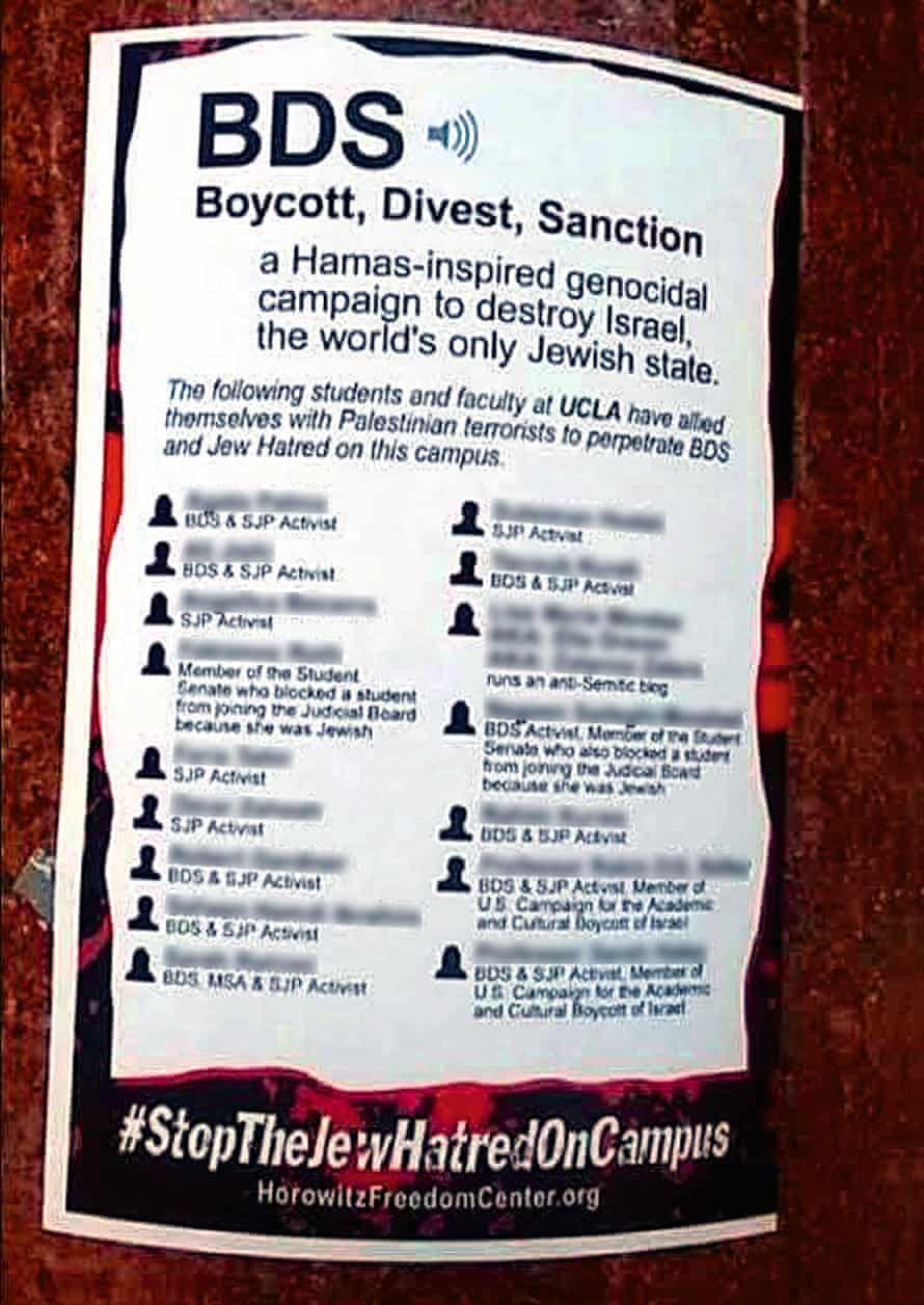 The UCLA poster accusing students and professors of ‘Jew Hatred’.