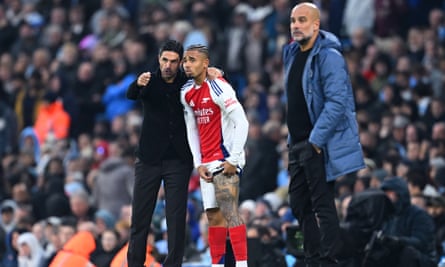 Arsenal stifled Man City in the second half despite Pep Guardiola’s team dominating possession.