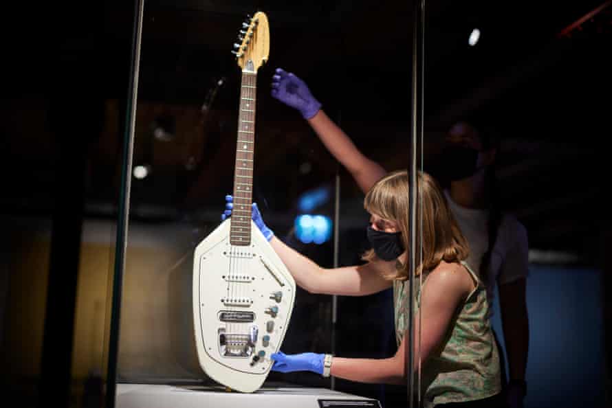 The Vox Phantom VI teardrop guitar owned by Joy Division’s Ian Curtis.