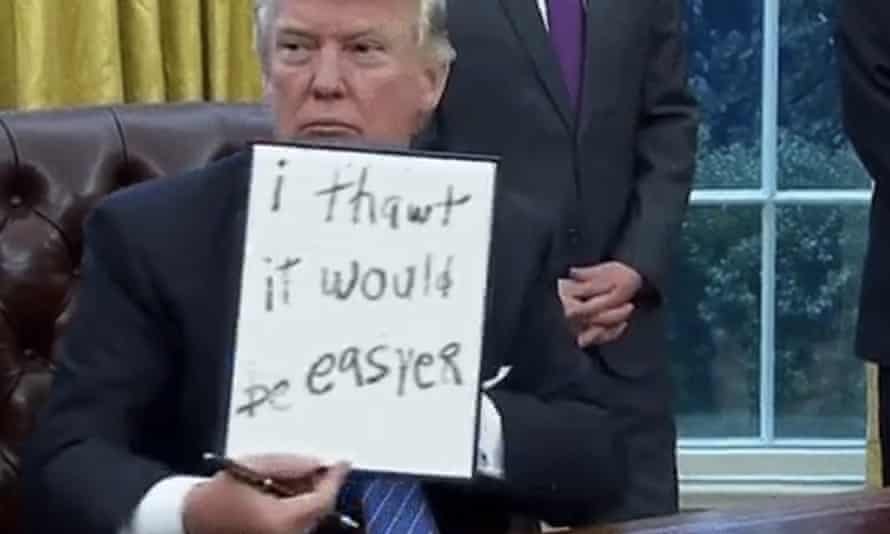 'Spicer facts' and weird handshakes 100 days of Trump in memes