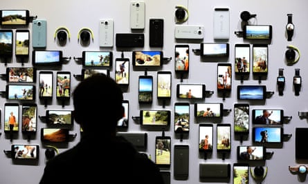 A display of Google devices during an event in San Francisco. ‘Data provides an X-ray of the soul. Companies turn that photograph of the inner self into a commodity to be traded.’
