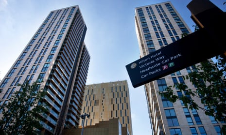 Tower blocks and signage