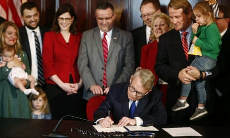 Governor Mike DeWine signs the ‘heartbeat’ abortion bill twice rejected by his fellow Republican predecessor, John Kasich.