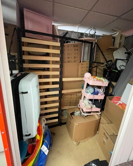 Many of Haywood’s belongings in a storage facility