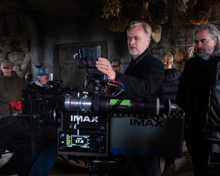 Director Christopher Nolan and cinematographer Hoyte van Hoytema on the set of The Odyssey.