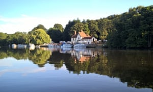Broadside … the Water’s Edge pub has a view over the Norfolk Broads