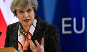 Theresa May faces questions during the EU summit in Brussels last week.