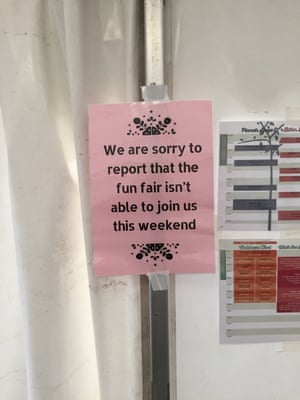 <strong>Barnsley</strong><br>“Bought tickets months ago for this weekend at the Underneath the Stars festival camping. My kids were really looking forward to the fun fair.”<br><br>Photograph: Alan Rammel/GuardianWitness