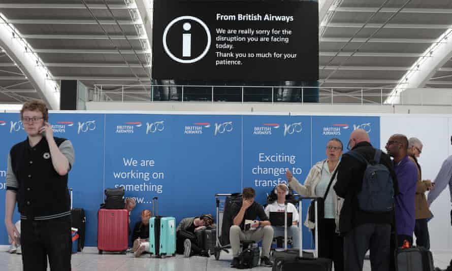 Flight delays at Heathrow in August after an IT failure.